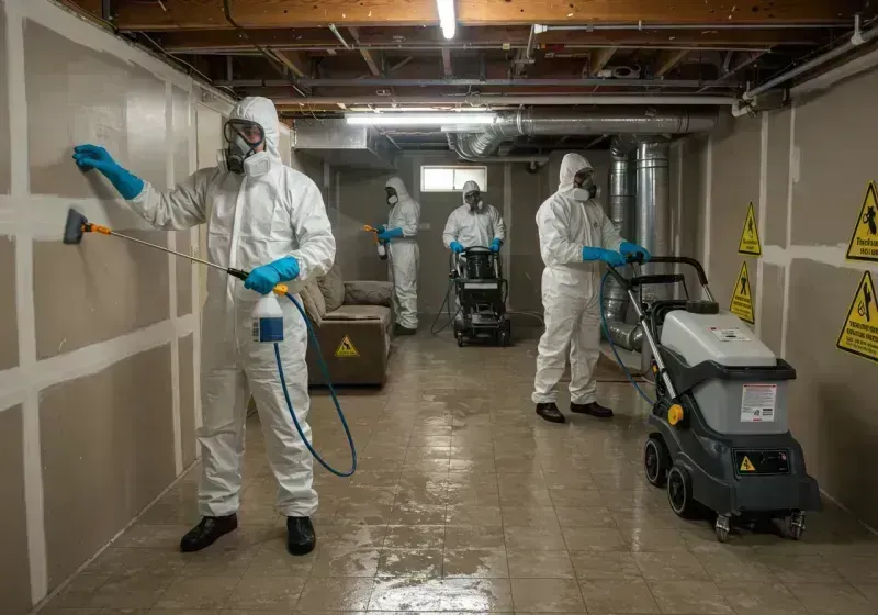 Basement Moisture Removal and Structural Drying process in Chicago Ridge, IL